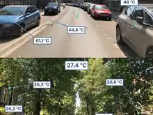 Prawie 10 stopni różnicy! Dwie krakowskie ulice, to samo słońce i drzewa, które robią różnicę