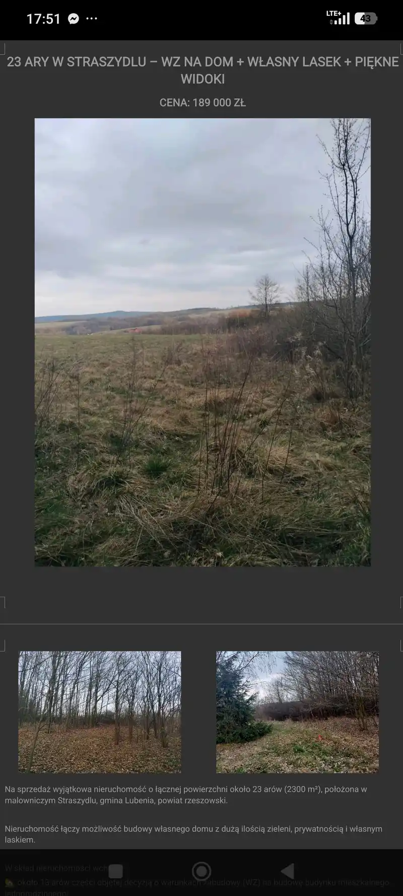 Działka na sprzedaż Straszydle